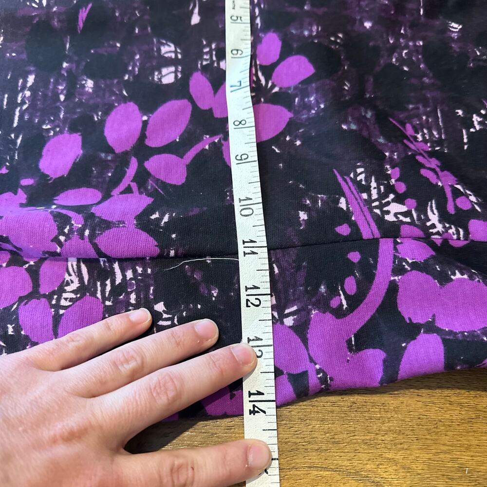 NWT Stitch Fix Wisp Tressa Ponte Dress Size 2 Purple Black Floral Professional - Picture 9 of 12
